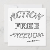 Actie Vrije Vrijheid Kaart (Voorkant)