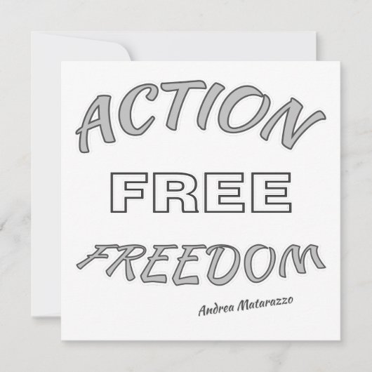 Actie Vrije Vrijheid Kaart (Voorkant)