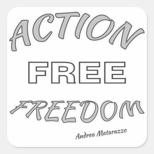 Actie Vrije Vrijheid Vierkante Sticker (Voorkant)