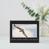 Actie wordt in werkelijkheid beschouwd briefkaart (Staand voorkant)