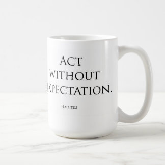 Actie zonder verwachting koffiemok