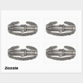 Actiebadge bestrijden rechthoekige sticker (Vel)