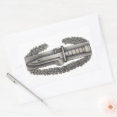 Actiebadge bestrijden rechthoekige sticker (Envelop)