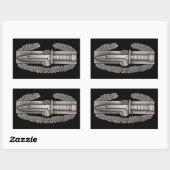 Actiebadge bestrijden rechthoekige sticker (Vel)