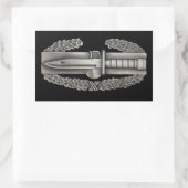 Actiebadge bestrijden rechthoekige sticker (Tas)