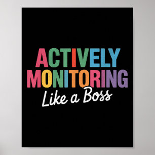 Actief bewaken als een testtest voor de beste toes poster