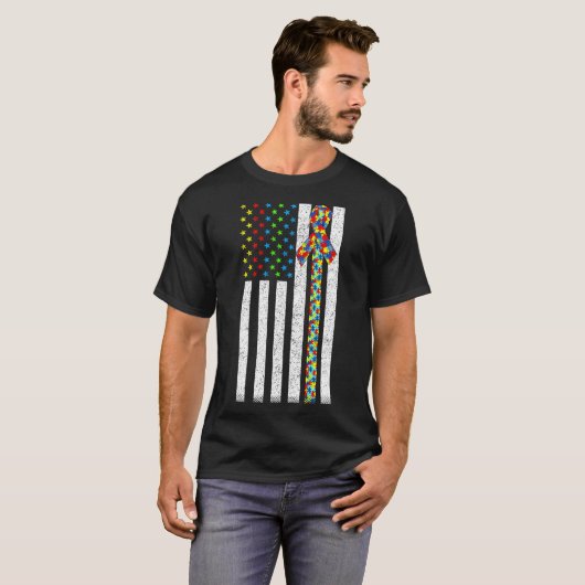 Actief bewustzijn bij handmatige autisme bij Ameri T-shirt (Voorkant volledig)