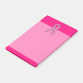 Actief chroom glitter Style Roze lintbewustzijn Post-it® Notes (Schuin)