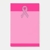 Actief chroom glitter Style Roze lintbewustzijn Post-it® Notes (Voorkant)