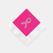 Actief chroom glitter Style Roze lintbewustzijn Servetten (Hoek)