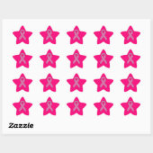 Actief chroom glitter Style Roze lintbewustzijn Ster Sticker (Vel)