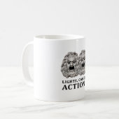 Actief concept grafische logo koffiemok (Voorkant links)