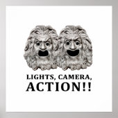 Actief concept grafische logo poster (Voorkant)