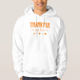 Actief Dankbaar voor haar, Thanksgiving Mannen Hoodie