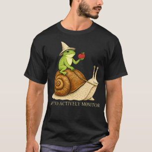 Actief Gaan Monitoren Leuke Kikker Slak Leraar T-shirt