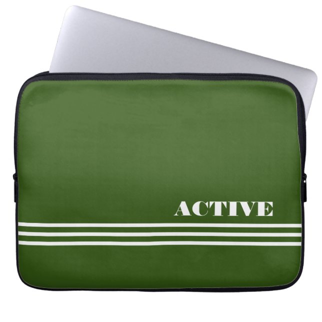 actief groen laptop sleeve (Voorkant)