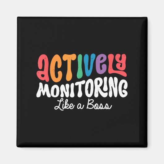 Actief monitoren als een baas staat testdag magneet (Voorkant)