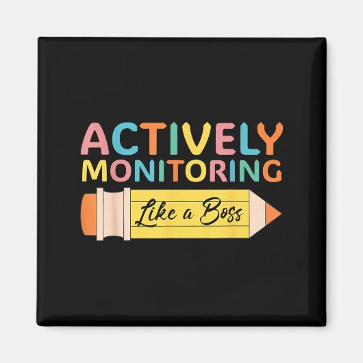Actief monitoren als een baas Testdag leraar E Magneet (Voorkant)