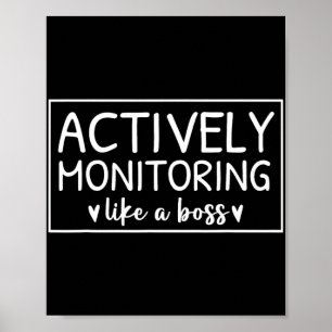 Actief monitoren als een BOSS-testdag voor lesgeve Poster