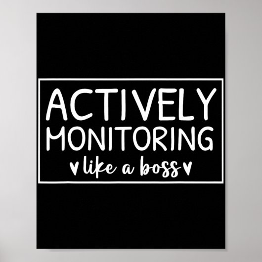 Actief monitoren als een BOSS-testdag voor lesgeve Poster (Voorkant)