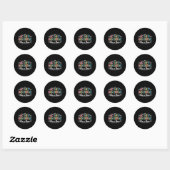 Actief monitoren als een testdag voor de baas ronde sticker (Vel)