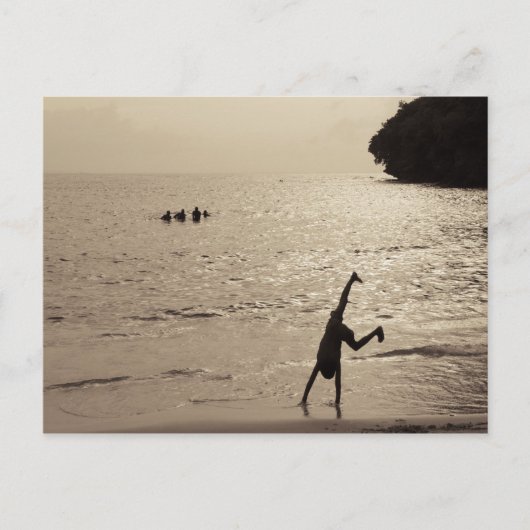 actief silhouet briefkaart (Voorkant)