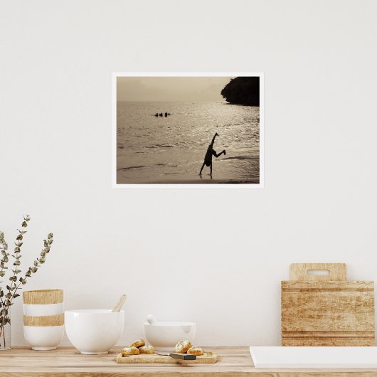 actief silhouet poster (Keuken)