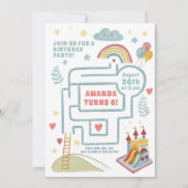 Actief spelen Verjaardagstocht, Ballonnen en Kaste Kaart (Voorkant)