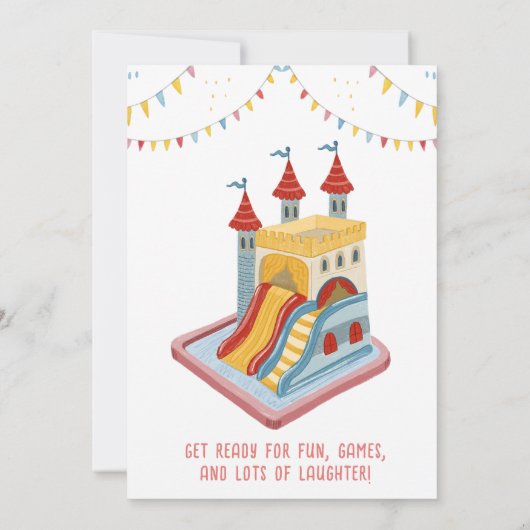 Actief spelen Verjaardagstocht, Ballonnen en Kaste Kaart (Achterkant)