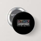 Actief toezicht als een boss Funny Teacher Test Ronde Button 5,7 Cm (Voorkant /achterkant)