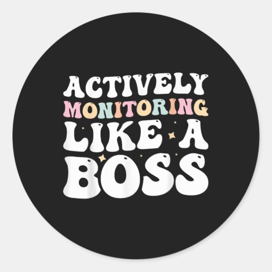 Actief toezicht als een BSS Ronde Sticker (Voorkant)