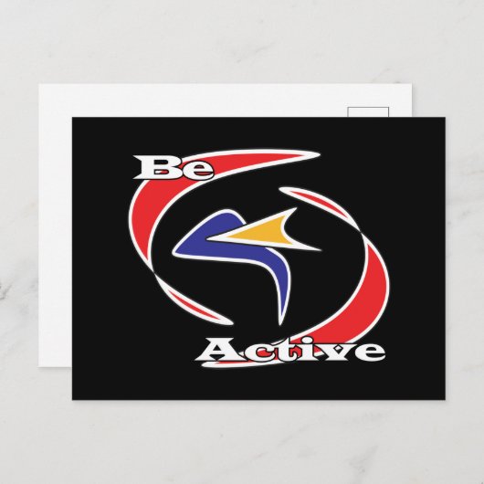 Actief zijn briefkaart (Voorkant / Achterkant)