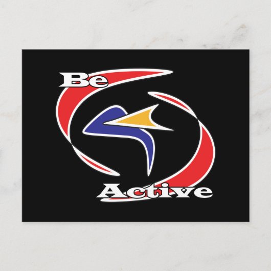 Actief zijn briefkaart (Voorkant)