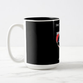 Actief zijn en gedijen tweekleurige koffiemok