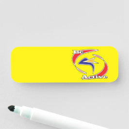 Actief zijn naamplaatje