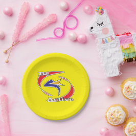 Actief zijn papieren bordje