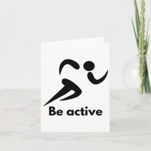 Actief zijn - Run for Wellness Sticker Kaart
