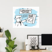 Actiegnoom in het tuincentrum poster (Thuiskantoor)