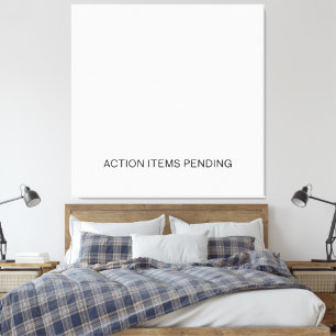Actiepunten in behandeling   Moderne kantoormuurku Canvas Afdruk