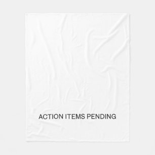 Actiepunten in behandeling   Zachte Studio Fleece  Deken