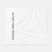 Actiepunten in behandeling | Zachte Studio Fleece Deken (Voorkant (Horizontaal))