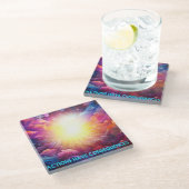 Acties hebben gevolgen glazen onderzetter (Schuin)