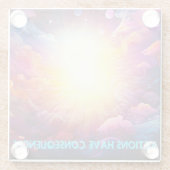 Acties hebben gevolgen glazen onderzetter (Achterkant)