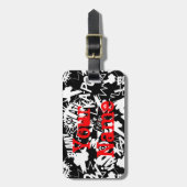 Acties in het stripboek bagagelabel (Voorkant verticaal)