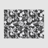 Acties in het stripboek tissuepapier (Voorkant)