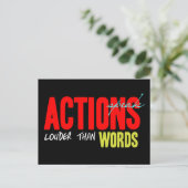 Acties luider spreken briefkaart (Staand voorkant)