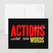 Acties luider spreken briefkaart (Voorkant / Achterkant)