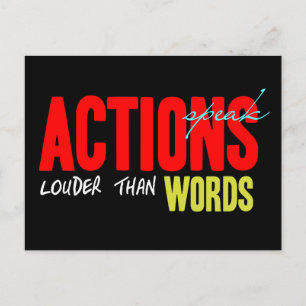 Acties luider spreken briefkaart