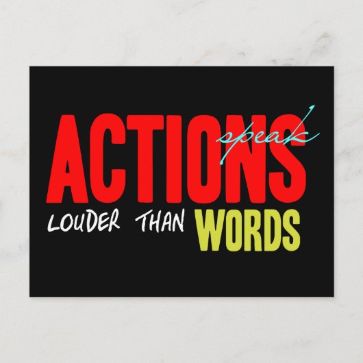 Acties luider spreken briefkaart (Voorkant)