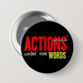 Acties luider spreken ronde button 7,6 cm (Voorkant /achterkant)